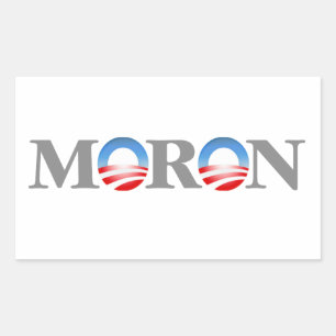 Moron Rechteckiger Aufkleber
