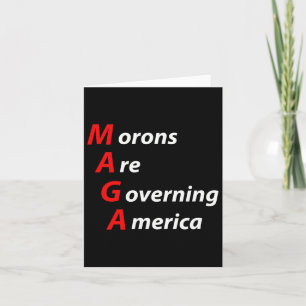 Moronen regieren Amerika gegen Trump politisch Karte