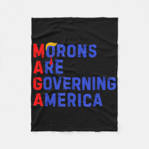 Moronen regieren Amerika lustig Trump 2024 Fleecedecke