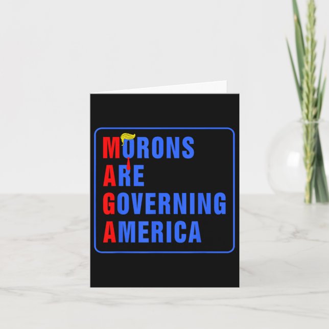 Moronen regieren Amerika lustig Trump 2024 Karte (Vorderseite)