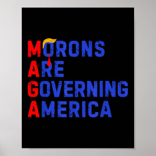 Moronen regieren Amerika lustig Trump 2024 Poster