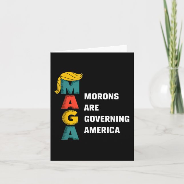 Moronen regieren Amerika Trump lustig Karte (Vorderseite)