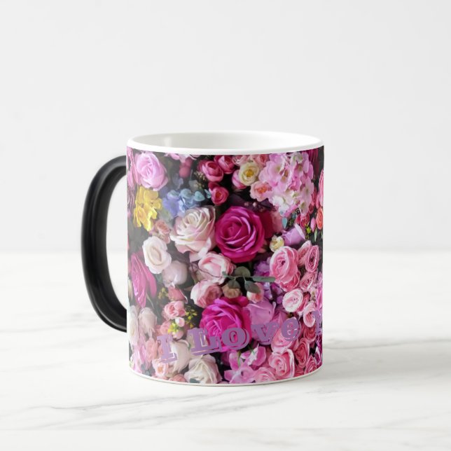 Morphing Liebe Rose Tasse (Vorderseite Links)