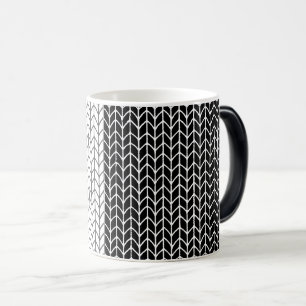 Morphing-Tasse "BLACK & WHITE STRICK" Verwandlungstasse