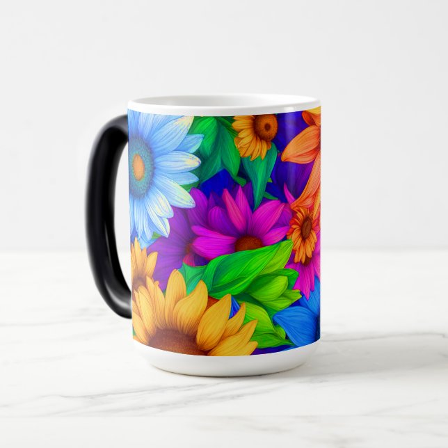 Morphing Tasse - Regenbogenblumen #49 (Vorderseite Links)