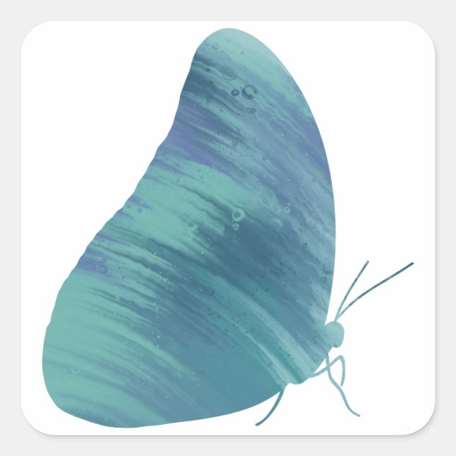 Morpho-Aufkleber im Acrylstil Quadratischer Aufkleber (Vorderseite)