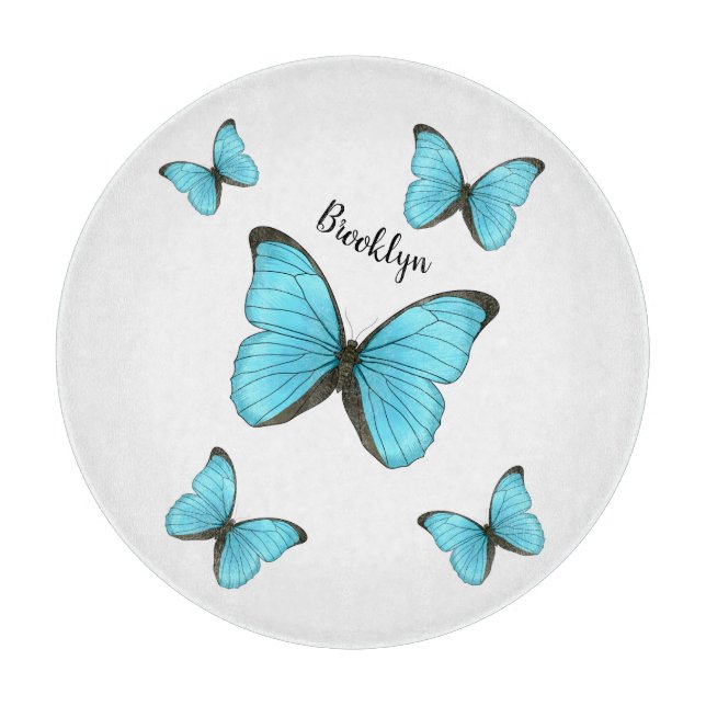 Morpho butterflies cartoon illustration  schneidebrett (Vorderseite)
