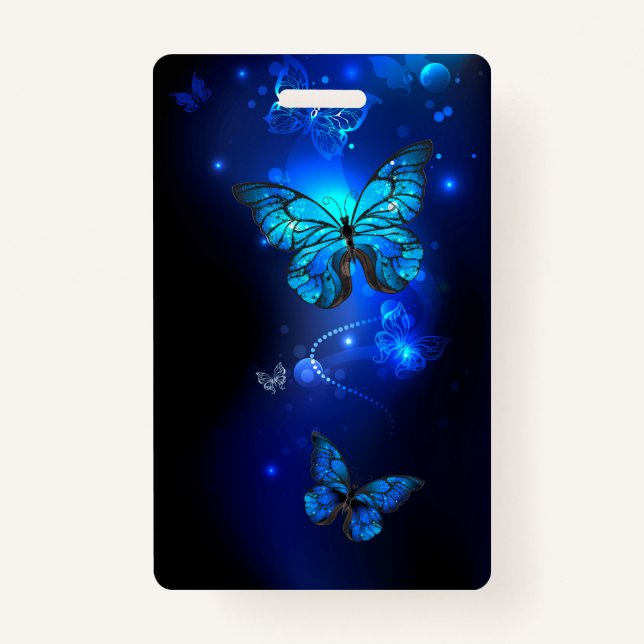 Morpho Butterfly in the Dark Background Ausweis (Vorderseite)