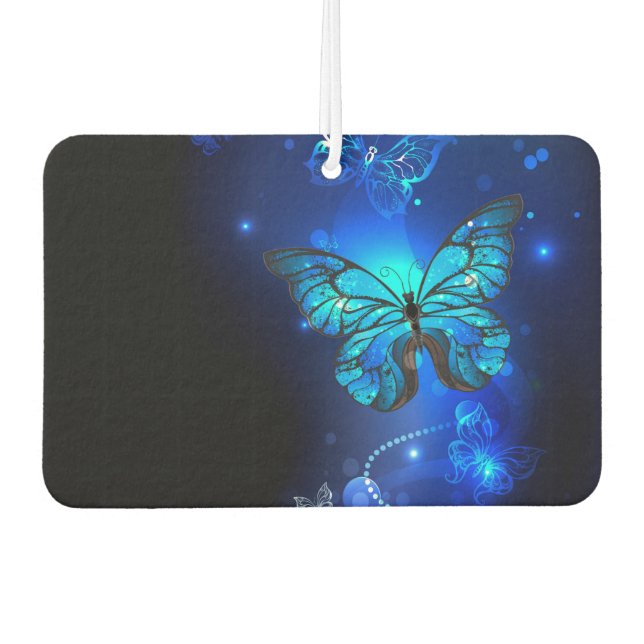 Morpho Butterfly in the Dark Background Autolufterfrischer (Vorderseite)