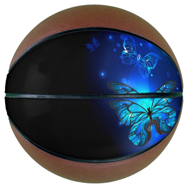 Morpho Butterfly in the Dark Background Basketball (Vorderseite)