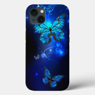 Morpho Butterfly in the Dark Background Case-Mate iPhone Hülle