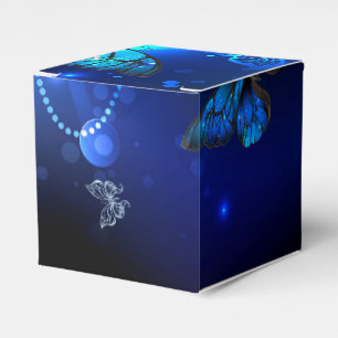 Morpho Butterfly in the Dark Background Geschenkschachtel