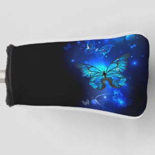 Morpho Butterfly in the Dark Background Golf Headcover
