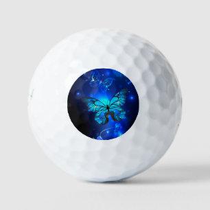 Morpho Butterfly in the Dark Background Golfball