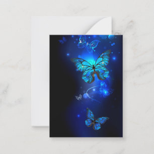 Morpho Butterfly in the Dark Background Hinweiskarte
