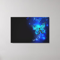 Morpho Butterfly in the Dark Background