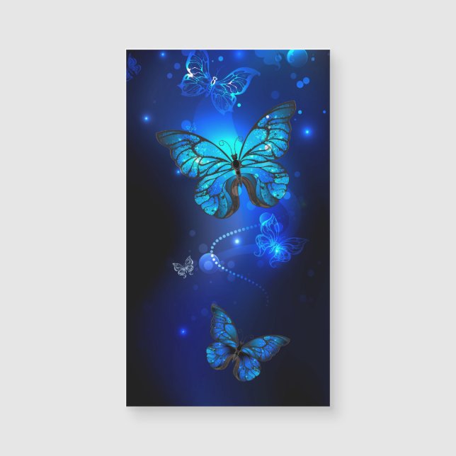 Morpho Butterfly in the Dark Background Magnetkarte (Vorderseite)
