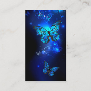 Morpho Butterfly in the Dark Background Platzkarte