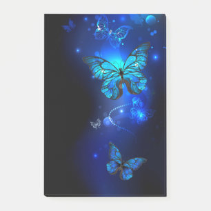 Morpho Butterfly in the Dark Background Post-it Klebezettel