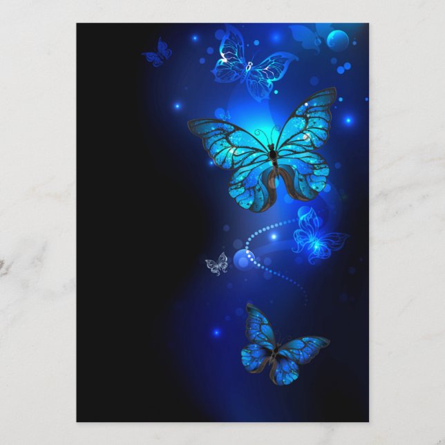 Morpho Butterfly in the Dark Background Programm (Vorderseite)