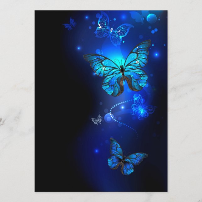 Morpho Butterfly in the Dark Background Programm (Vorderseite)