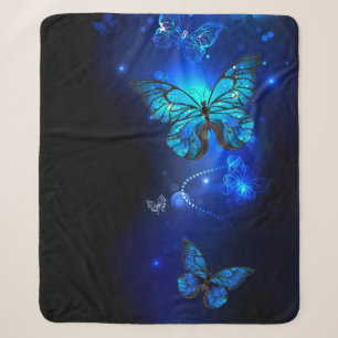 Morpho Butterfly in the Dark Background Sherpadecke