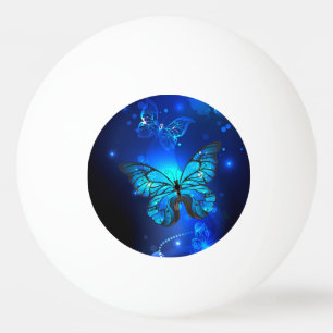 Morpho Butterfly in the Dark Background Tischtennisball