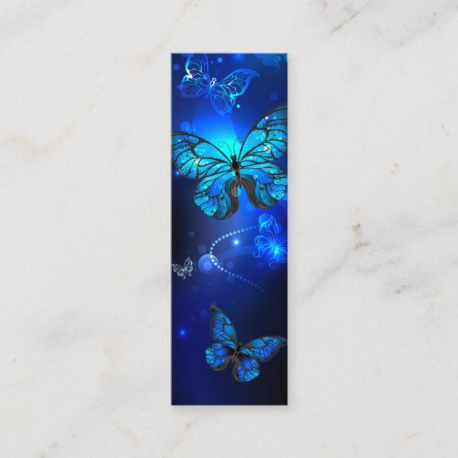 Morpho Butterfly in the Dark Background Treuekarte (Vorderseite)