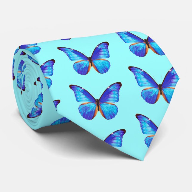 Morpho Butterfly Krawatte (Gerollt)
