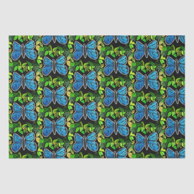 Morpho Butterfly Tissue Paper Seidenpapier (Vorderseite)
