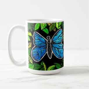 Morpho Papillon tasse de café