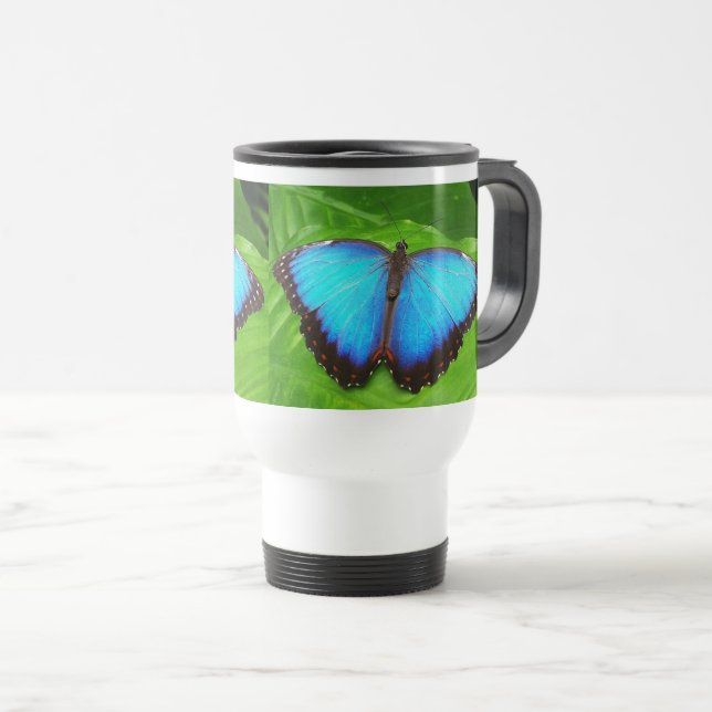 Morpho peleides reisebecher (VorderseiteRechts)