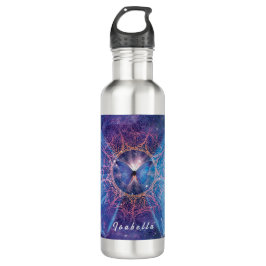 Morpho-Schmetterling / Galaxy Mandala Edelstahlflasche