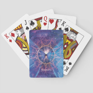 Morpho-Schmetterling / Galaxy Mandala Paper Unters Spielkarten