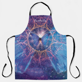 Morpho-Schmetterling / Galaxy Mandala Schürze