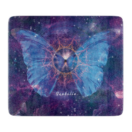 Morpho-Schmetterling / Galaxy Mandala Sherpa Blank Schneidebrett