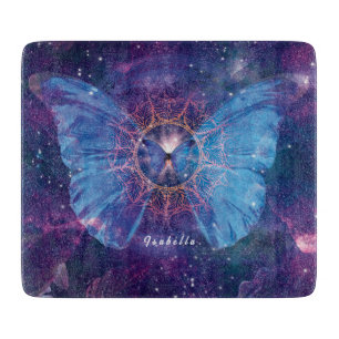 Morpho-Schmetterling / Galaxy Mandala Sherpa Blank Schneidebrett