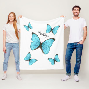 Morpho-Schmetterlinge Cartoon-Abbildung Fleecedecke