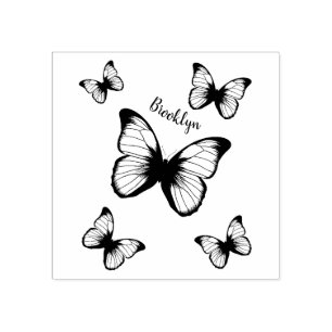 Morpho-Schmetterlinge Cartoon-Abbildung Gummistempel