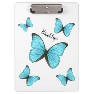 Morpho-Schmetterlinge Cartoon-Abbildung Klemmbrett