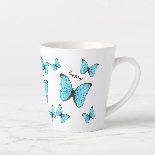 Morpho-Schmetterlinge Cartoon-Abbildung Milchtasse (Rechts)