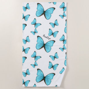 Morpho-Schmetterlinge Cartoon-Abbildung Strandtuch
