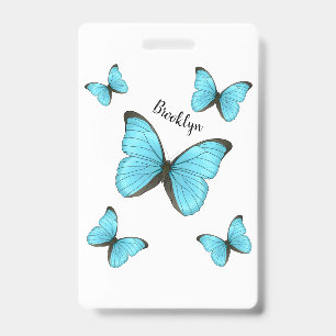 Morpho-Schmetterlinge Cartoon-Illustration Ausweis