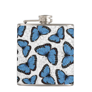 Morpho-Schmetterlinge Flachmann