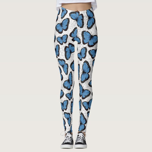 Morpho-Schmetterlinge Leggings (Vorderseite)