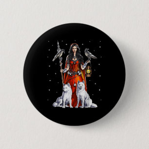 Morrigan Goddess Celtic Mythology Pagan Deity of W Button