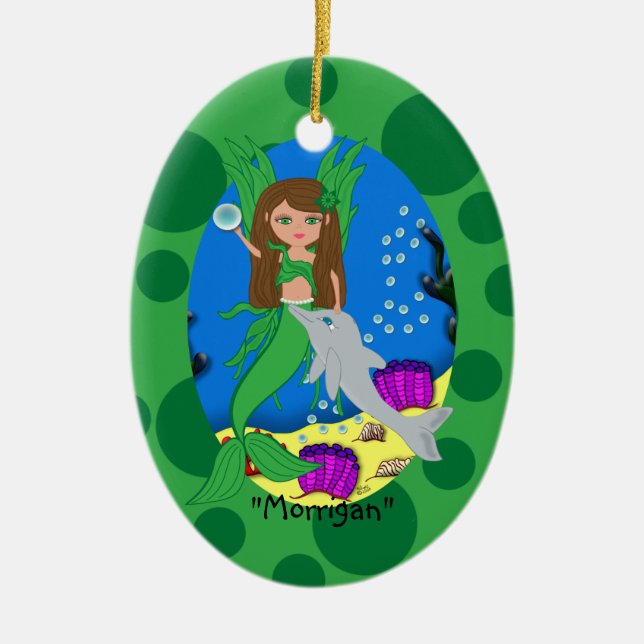Morrigan Green Merfaery Ornament (Vorne)