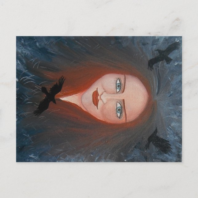 Morrígan Postkarte (Vorderseite)