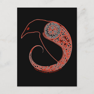 Morrigan Raven keltische Postkarten