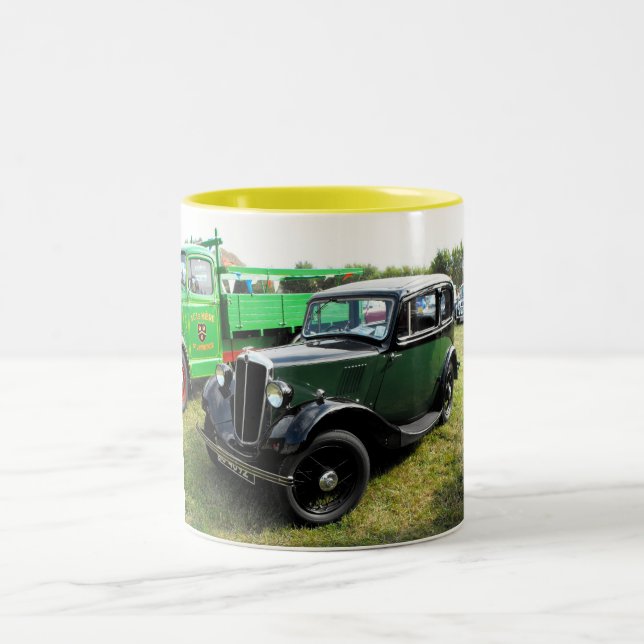 Morris 8 Oldtimer Zweifarbige Tasse (Mittel)